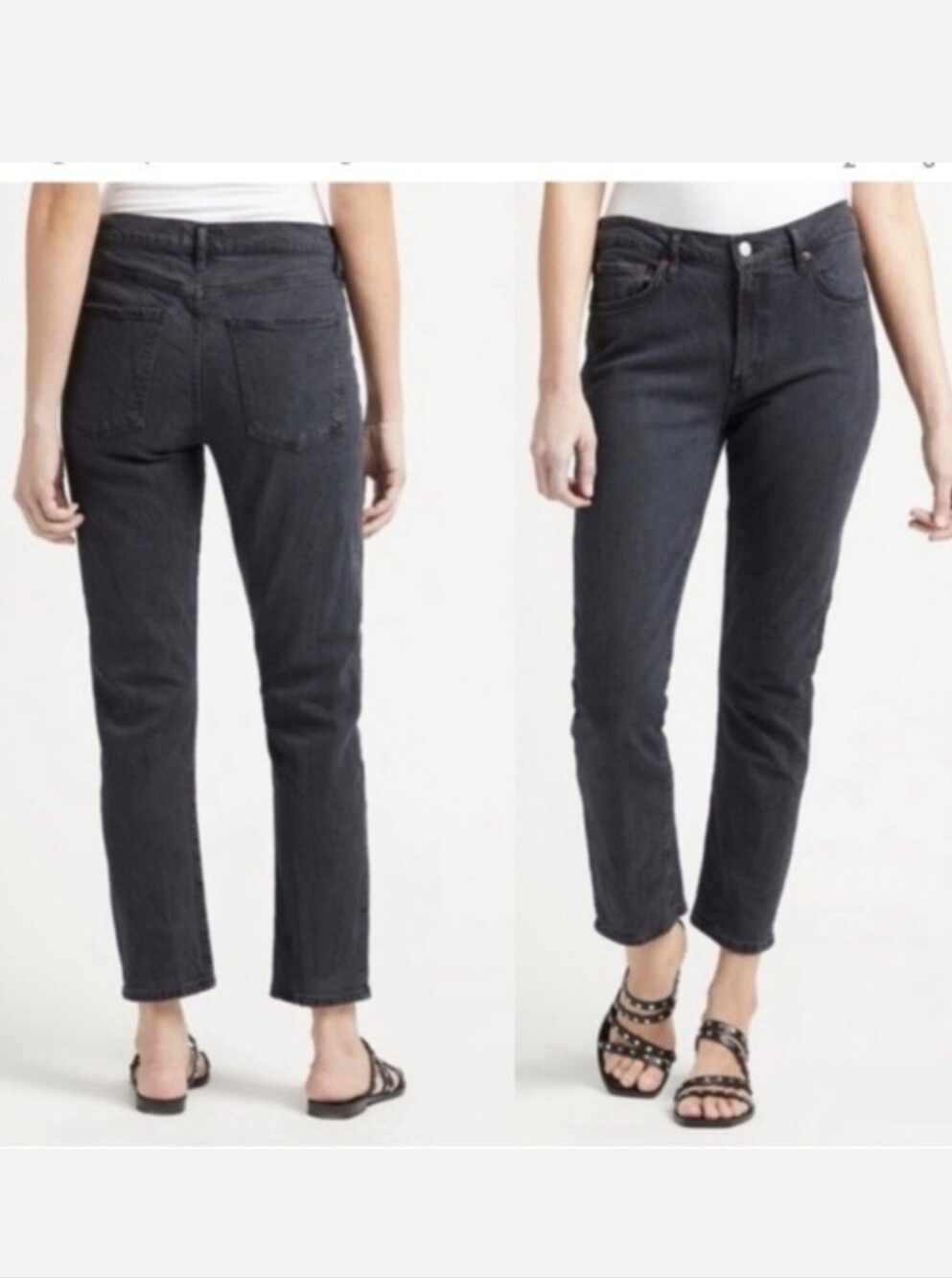 AGOLDE Women's Mid Rise Toni Jeans in Washed Black Size 28